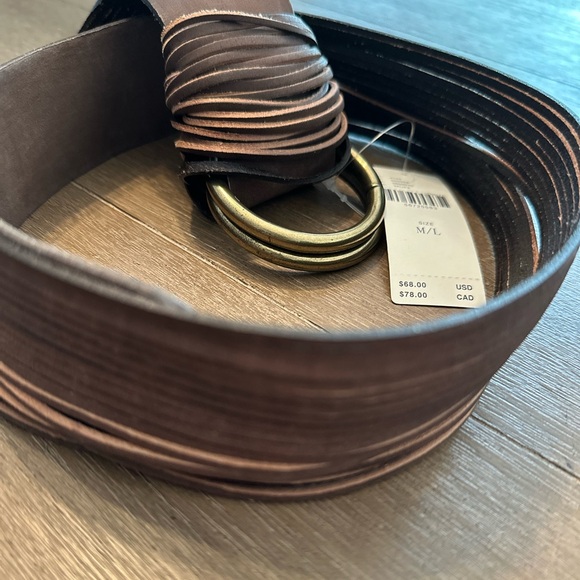 SALE!! NWT Anthropologie Tonya O-Ring Taupe Belt M/L - Picture 6 of 8